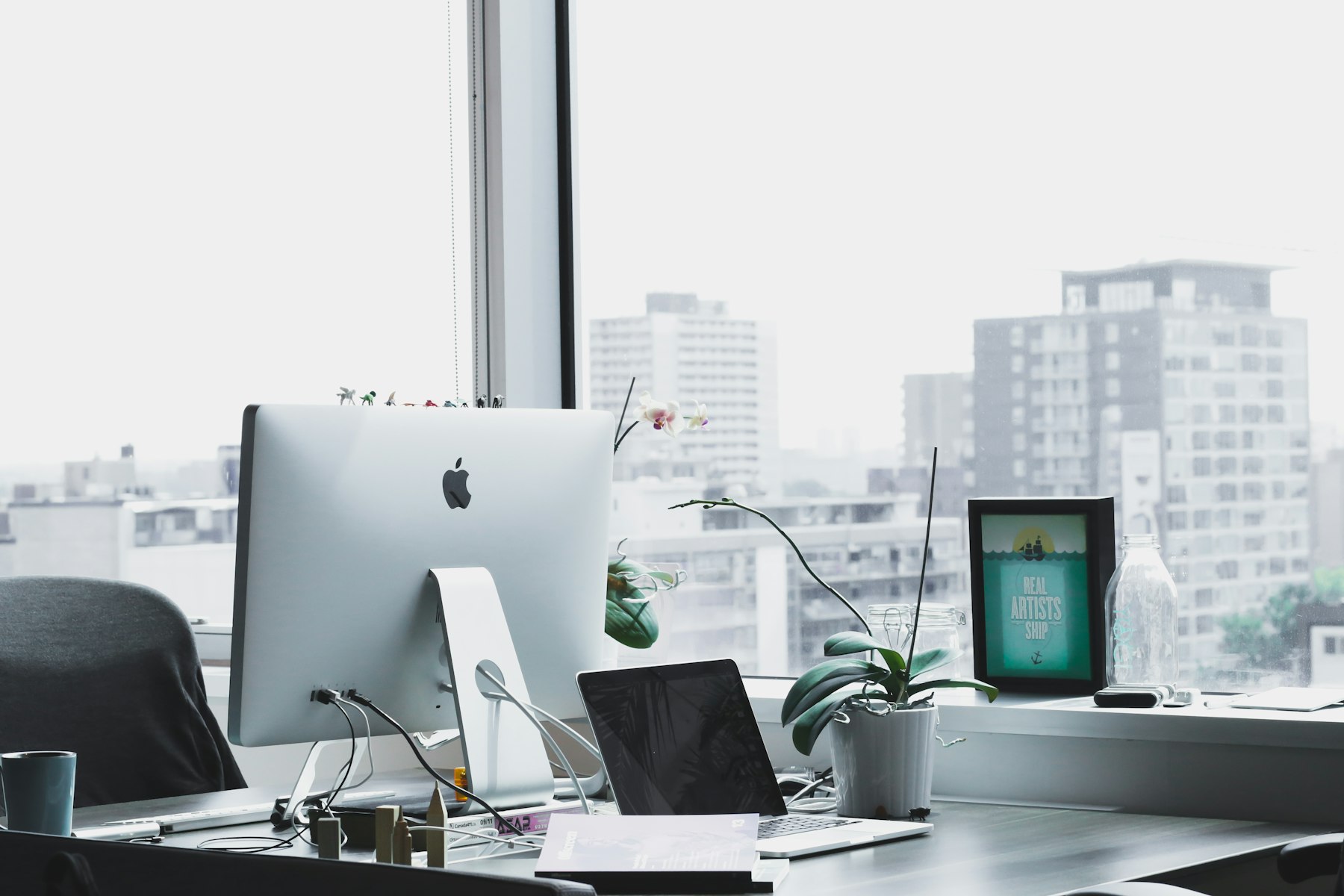 A professional office with collaborative working areas