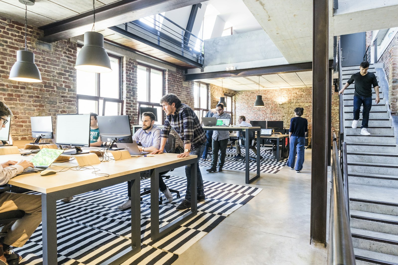 An open-plan modern office interior