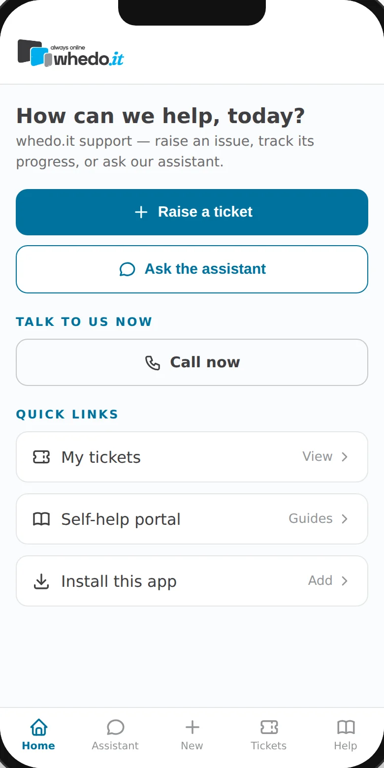 whedo.it client support portal — your front door