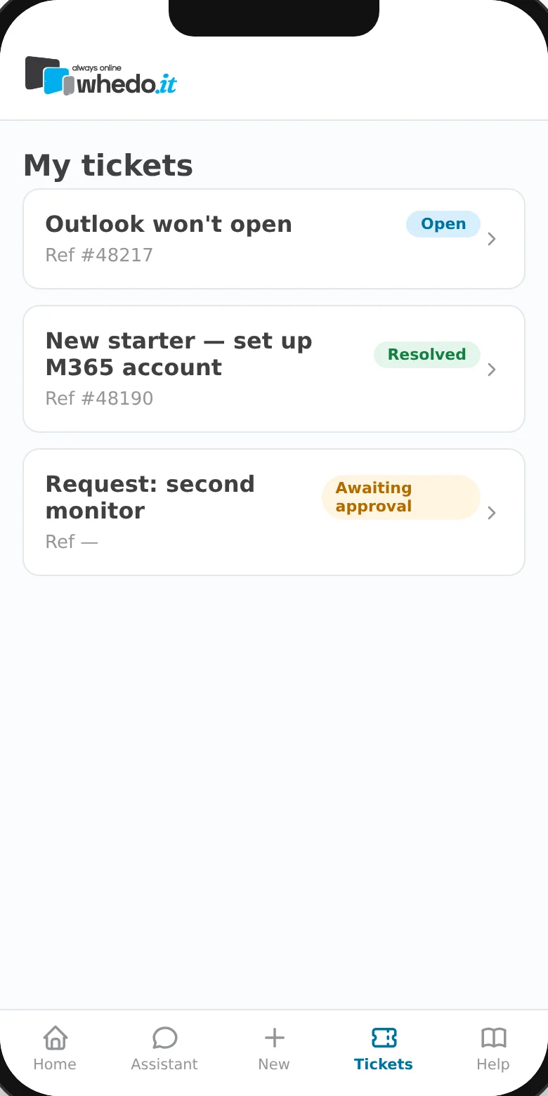 whedo.it client support portal — track everything